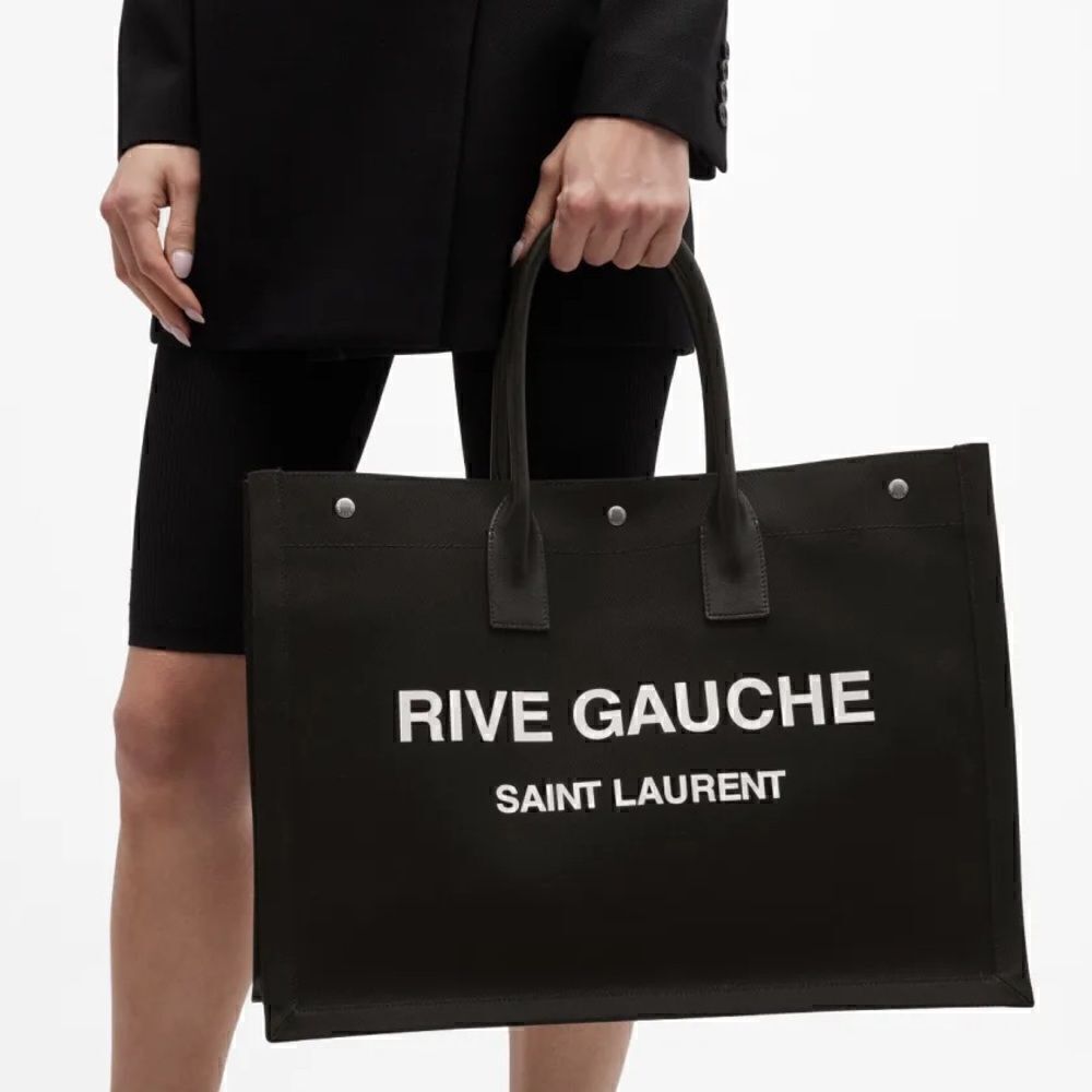 Saint Laurent Rive Gauche black and white tote bag purse brand new never used! - Picture 10 of 16